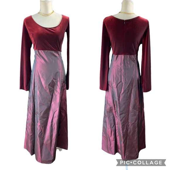 vintage plus size velvet gown size 20 - Picture 1 of 7